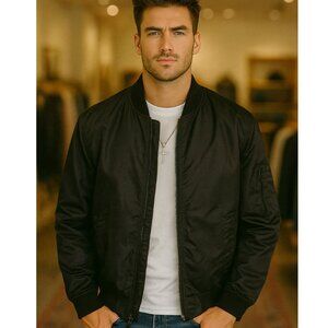 Men's Michael Kors Black Bomber Jacket - Size Large, Brand New.